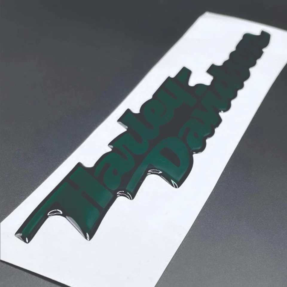 2 piezas Harley Davidson CVO Personalizado 3D HD Combustible Repujado Resina Escrita Tanque Curvo Foto 3 de 4