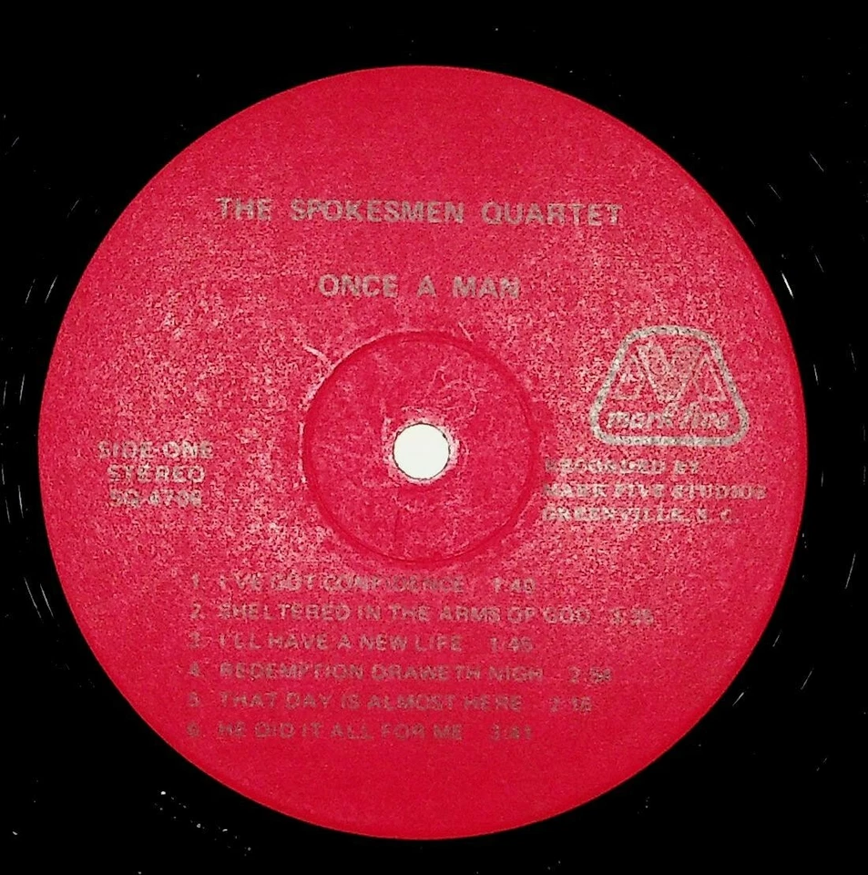 The Spokesmen Quartet Once A Man Gospel Christian Vinyl LP Record Foto 3 de 4