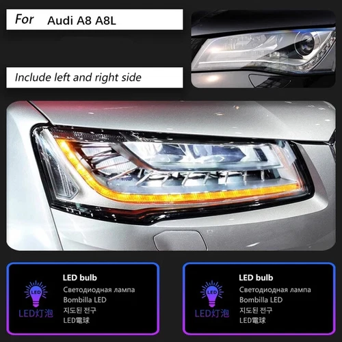 LED Headlights For AUDI A8 2011-17 Upgraded Matrix Front Lamps Sequential Signal - Picture 3 of 9