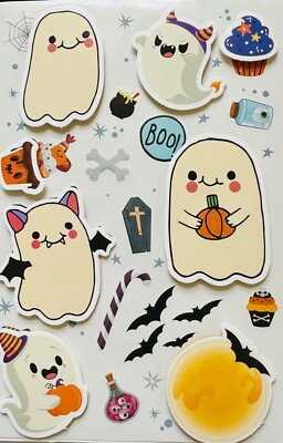 Halloween Happy Ghost 3D Stickers Planner Papercraft DIY Crafts ...