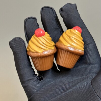 2x Cholocate Cup Cake Dessert Accessory Frm 18'' American Girl Doll Coffee Shop