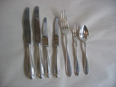 7 pcs WMF Germany Silverplate flatware Knife spoon fork Nirosta