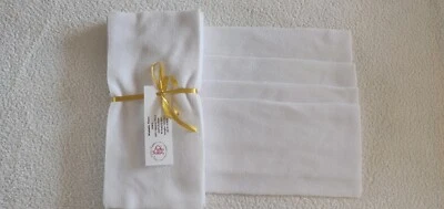 EASY PEASY Washable Fleece nappy liners Pk 15 white micro fleece Rectangle fleece liners