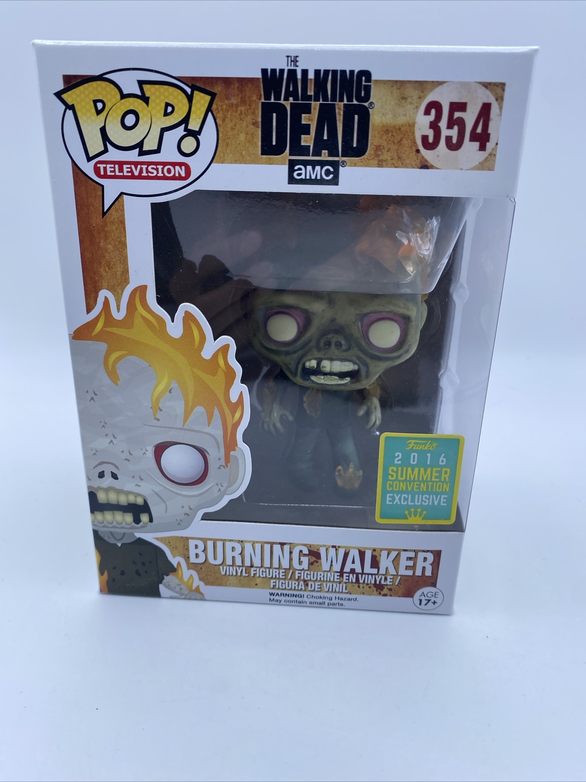 Funko Pop! Vinilo: The Walking Dead - Walker (Burning) - Gamestop (Gs) 2016 Sdcc