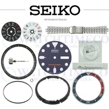 SEIKO SKX007 SKX009 SKX173 Dial Bezel Crystal Crown Gasket Spring Hands Band
