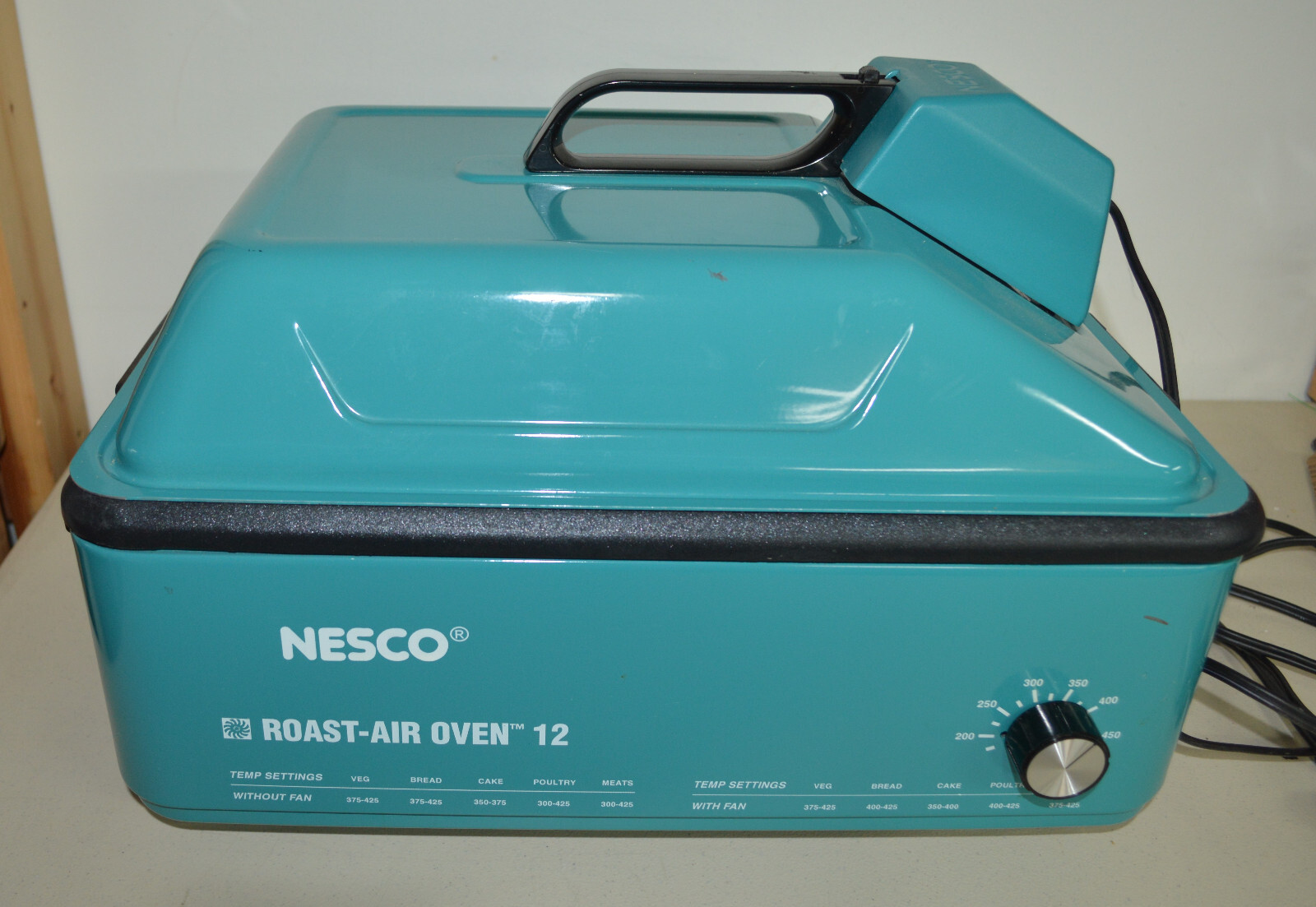Nesco Roast Air Oven 12 Qt Electric Convection Roaster Teal Tested eBay