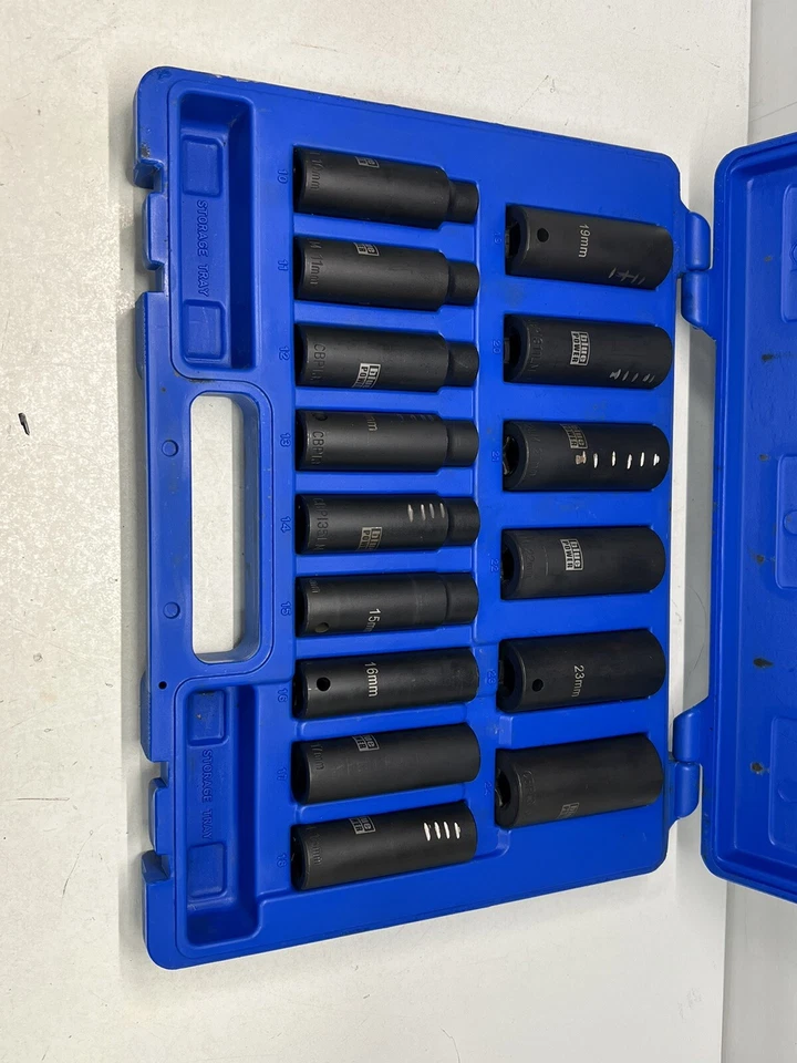 Cornwell® bluePOWER - CBPI3LM - 15 Piece 1/2" Drive Metric Deep Power Socket Set - Image 2 of 4