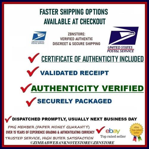 5 x 25 Billion Dollars Zimbabwe 2008 Special Agro Cheque 100 % Authentic + COA - Picture 2 of 3