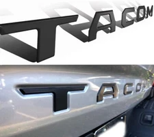 3D Tailgate Insert Letters Emblem For 2016-2023 Tacoma Rear Decals, Matte Black