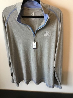 NWT Johnnie-O 1/4 Zip Men s 2XL Natural Performance Golf Pullover Navy Seal