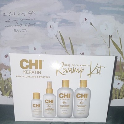 CHI Keratin Revamp Kit Hair Repair Set Silk Infusion Conditioner Shampoo