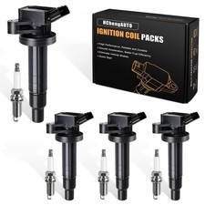 4pcs Ignition Coils & Spark Plugs Compatible with Toyota Corolla Matrix Ponti...