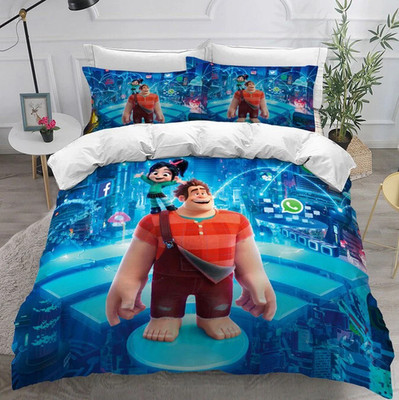 05. Wreck-It Ralph Bettwäsche Set Animation Bettdeckenbezug135x200 Kissenbezüge