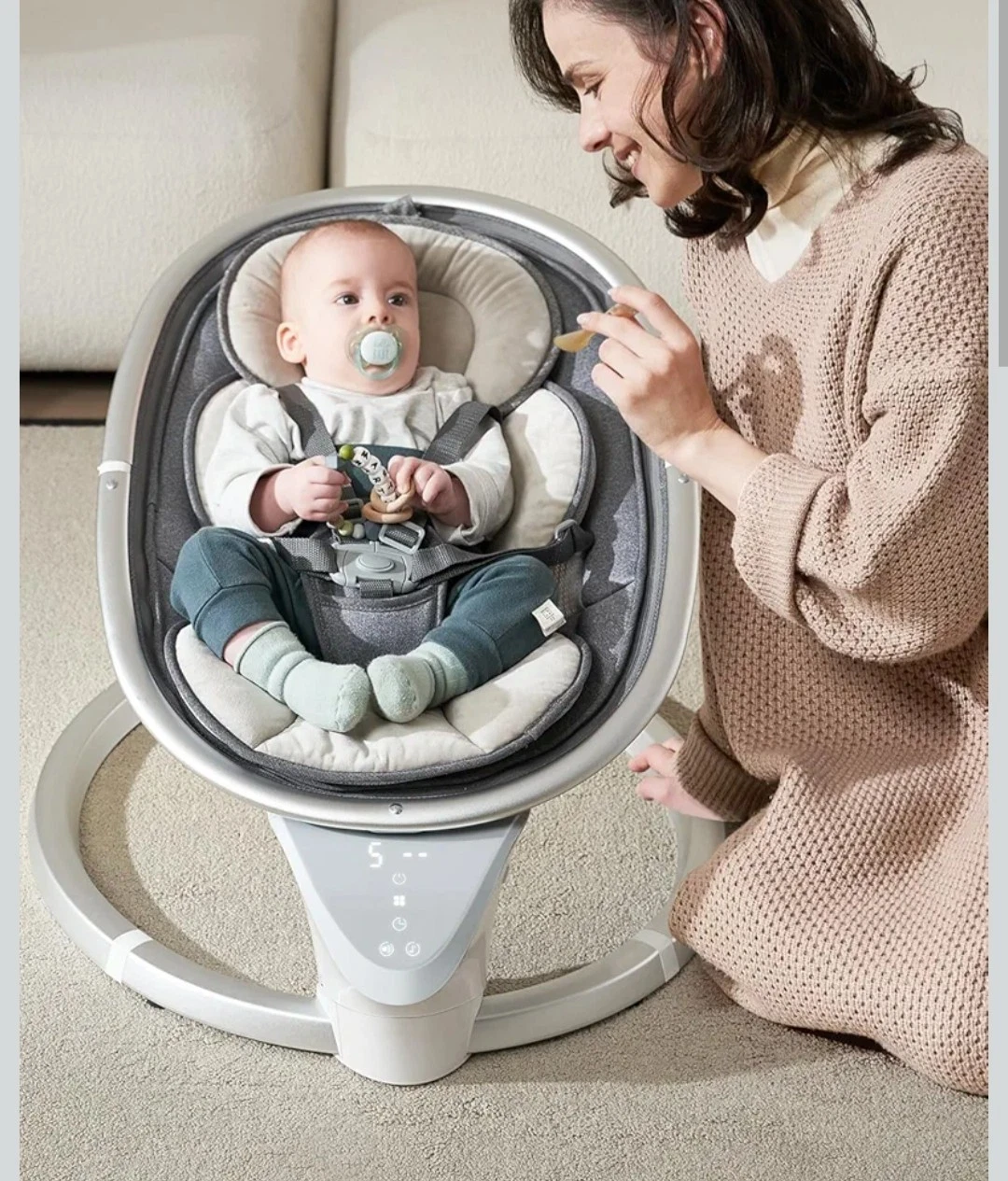 Yacul Electric Baby Swing for Newborns, Infant Swing with 5 Adjustable...
Opens in a new window or t