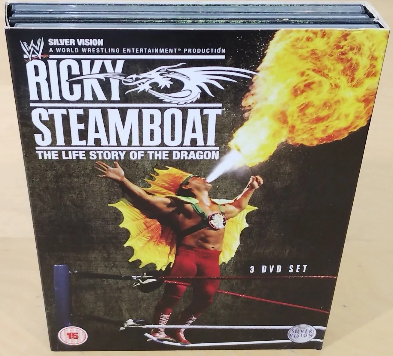 WWE Wrestling - Ricky Steamboat The Life Story Of Dragon DVD 3 Disc Set PAL VGC