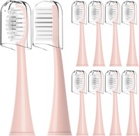 10 Pack Replacement Toothbrush Heads Ordo Sonic Electric Toothbrush with Cover