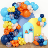 Luftballon Girlande Blau Orange - Qifu Orange Beige Gelb Blaue Luftballons Heliu