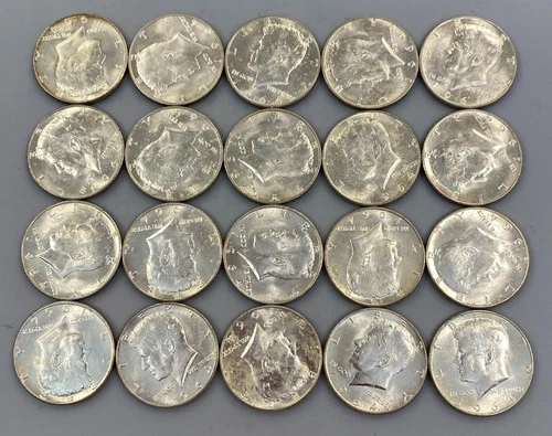 20 1964 D BU US 90% Silver Kennedy 50c L24503