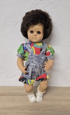 Nette Kunststoff Puppe Emaso Doll 38 cm Schlafaugen Sammler Vintage 