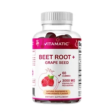 Vitamatic Beet Root Gummies 3000 mg Equivalent Per Serving - 60 Gummies