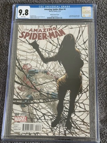 Amazing Spider-Man #4 (2014) 1:10 Ramos Variant CGC 9.8 1st Appearance Of Silk