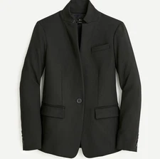 J.Crew Regent Blazer Black Size 6 Single Breasted K5961 Career Office Business