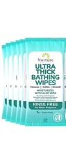 Nurture XL Ultra Thick Bathing Wipes for Adults, Aloe 60 Extra Large Disposable