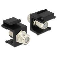 Delock Keystone Modul F Buchse > F Buchse Schwarz # 86350