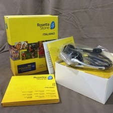 Rosetta Stone Italiano Version 4 Level 1-5 2011 New Sealed Headphones CDs