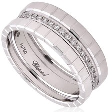 Chopard 18k White Gold Ice Cube Diamond Ring