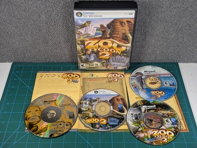 Zoo Tycoon 2 (PC, 2004) + Extinct Animals Marine Mania Endangered Expansions