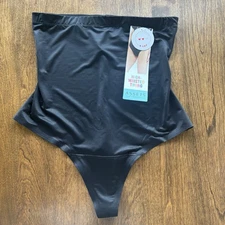 Spanx Assets High Waist Thong Panty Size Large Black #10238R - NWT