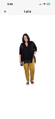Alembika Leo Iconic Stretch Pull-On Pant Womens Plus 2X Honey Marigold Animal