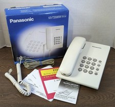 NOB Panasonic Corded Phone KX-TS500W White Wall Mountable New Open Box- Complete