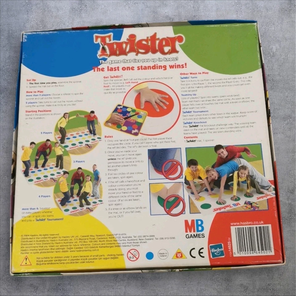 MB Games Twister Board Game Complete – Mat & Spinner – Good Used Set - Image 2 of 4