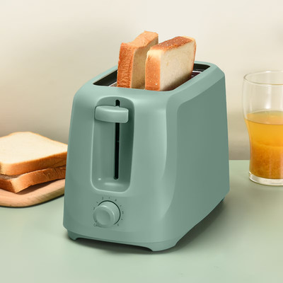 Mainstays 2-Slice Toaster with 6 Shade Settings and Removable Crumb Tray, Sage G