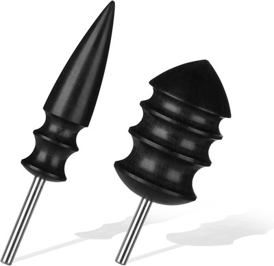 2PCS Leather Burnisher Bits, Leather Working Tools Leather Edge Burnish Kit Wood