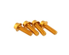 Wolf Tooth Components Aluminum Bottle Cage Bolts (Gold) (4-Pack) [4WBBOLTGLD]
