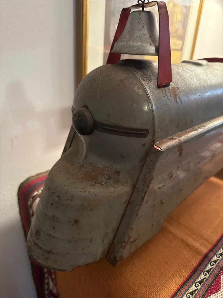 Vtg Antique Marx 3000 Ride On Train Engine Pressed Steel Locomotive 1930s - Image 2 of 4