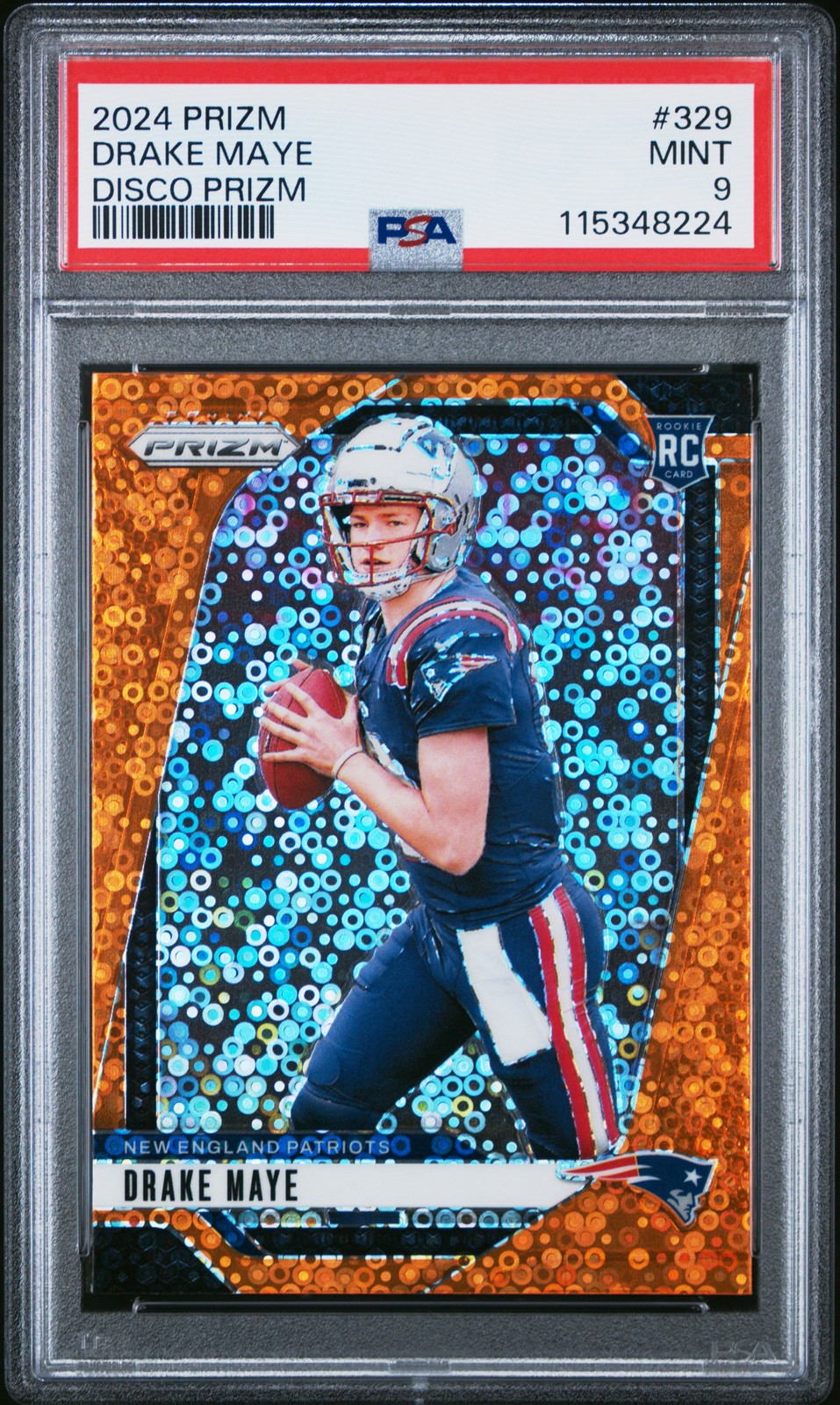 2024 PANINI PRIZM DISCO PRIZM #329 DRAKE MAYE PSA 9