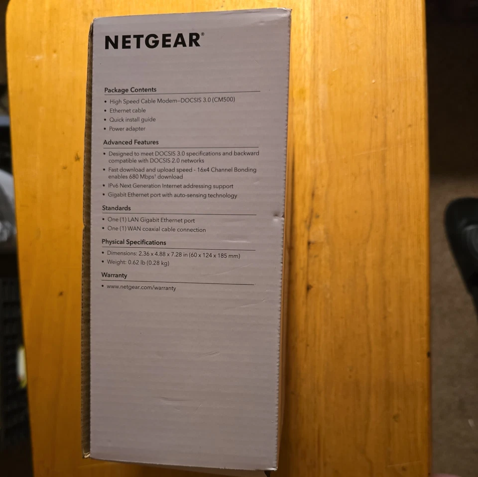 NETGEAR CM500 (CM500100NAS) 680 Mbps - Black - Image 4 of 4