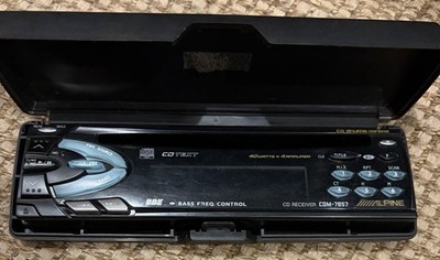 Alpine CDM-7857 CD Receiver Faceplate W/Case Untested
