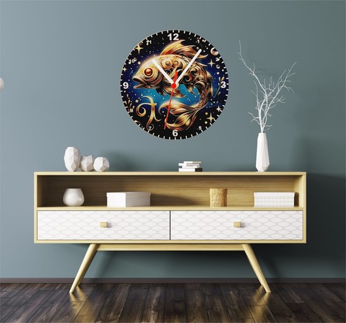 Horoscope / Astrology Signs on Quartz Clock, 2 Sizes, Choose From 12 Star Signs - Picture 57 of 80