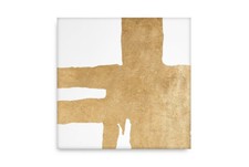 Quadro dipinto a mano su tela intelaiato Gold series21 colore oro astratto 60x60