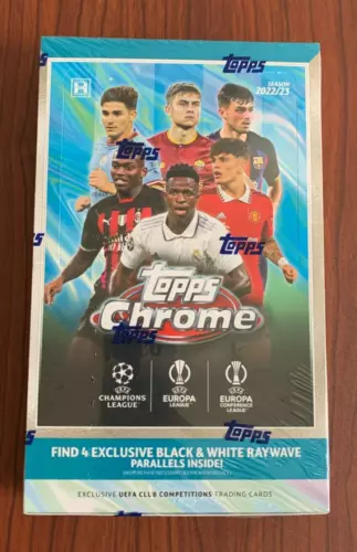 2022/23 Topps Chrome UEFA CLUB COMPETITIONS Soccer Trading Cards Hobby Lite Box