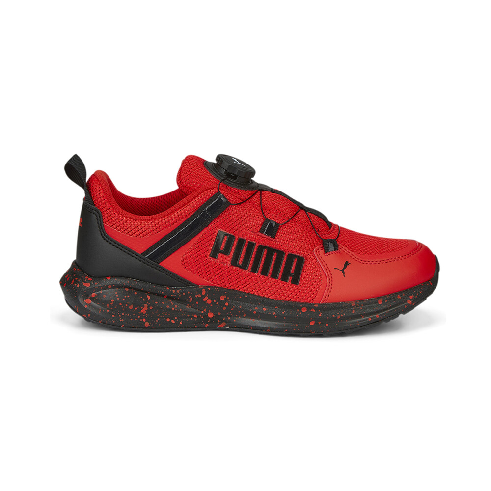 Puma Twitch Runner Disc Speckle Slip On Молодежные красные кроссовки для мальчиков Повседневная обувь 37