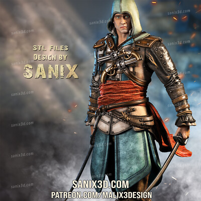 ASSASIN, SPIELE, 1/4-1/24, FIGUR, FAN ART, 3D-DRUCK, STATUE, SANIX3D, MFW