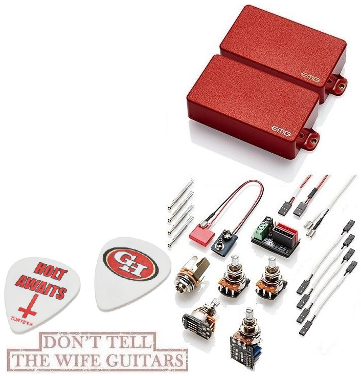 EMG GH Set Gary Holt Red 81 + 89R Active Humbucker Pickup EMG GH Set Gary Holt Red 81 + 89R Active Humbucker Pickup