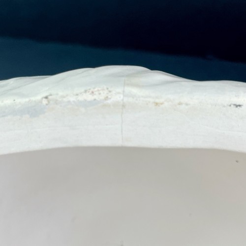 Statuina gatto persiano addormentato vintage bianco perlato pelo lungo ceramica 12" - Foto 13 di 14
