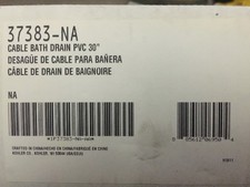 Kohler Tub Drain-K-37383-NA Rough-In Cable Bath Drain With Kohler T37391-SN Trim